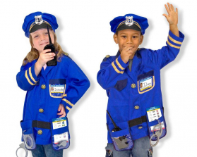 Melissa & Doug Police Officer Role Play Costume Dress-Up Set (8 pcs)