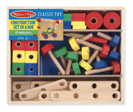 Melissa & Doug Construction Set in a Box Wooden Classic Toy