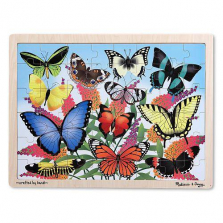 Melissa & Doug Butterfly Garden Wooden Jigsaw Puzzle With Storage Tray (48 pieces)