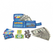 Melissa & Doug Pretend-to-Spend Wallet Set - 45 Piece