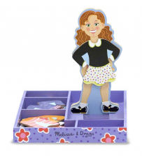 Melissa & Doug Maggie Leigh Magnetic Wooden Dress-Up Doll Pretend Play Set (25+ pieces)