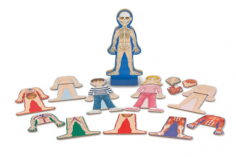 Melissa & Doug Magnetic Human Body Anatomy Play Set With 24 Magnetic Pieces and Storage Tray