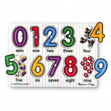 Melissa & Doug Classic Peg Puzzle - See Inside Numbers