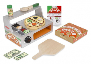 Melissa & Doug Top and Bake Wooden Pizza Counter Set