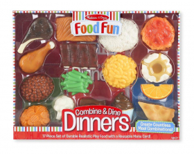 Melissa & Doug Food Fun Combine & Dine Dinners Playset - 17 Piece