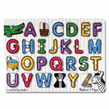 Melissa & Doug Classic Peg Puzzle - See Inside Alphabet