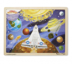 Melissa & Doug Fresh Start Space Voyage Wooden Jigsaw Puzzle - 48-piece