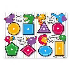 Melissa & Doug Classic Peg Puzzle - Shapes