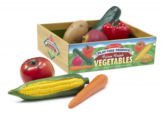 Melissa & Doug Play-Time Produce Farm Fresh Vegetables Play Food Set