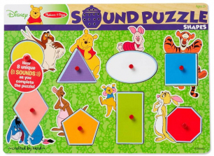 Melissa & Doug Winnie the Pooh Shapes Wooden Sound Puzzle