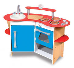 Melissa & Doug Cook's Corner Wooden Kitchen Pretend Playset