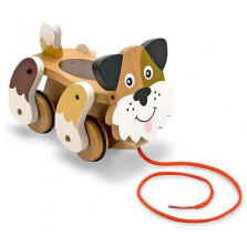 Melissa & Doug Playful Puppy Wooden Pull Toy for Beginner Walkers