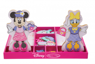 Melissa & Doug Disney Minnie Mouse and Daisy Duck Wooden Magnetic Dress-Up Set