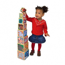 Melissa & Doug Wooden Animal Nesting Blocks - 8 Blocks Stack to Almost 3 Feet Tall