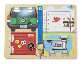 Melissa & Doug Locks and Latches Board Wooden Educational Toy