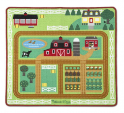 Melissa & Doug Round the Barnyard Farm Play Rug