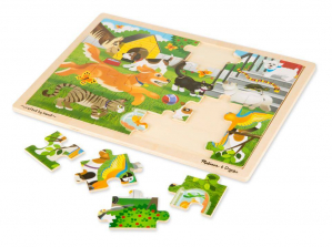 Melissa & Doug Pets at Play Wooden Jigsaw Puzzle With Storage Tray (24 pcs)