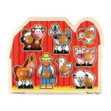 Melissa & Doug Farm Animals Jumbo Knob Wooden Puzzle