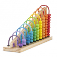 Melissa & Doug Add & Subtract Abacus: Educational Toy with 55 Colorful Beads and Sturdy Wooden Construction