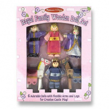 Melissa & Doug Royal Family Wooden Doll Set