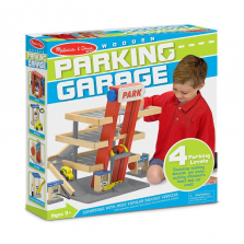 Melissa & Doug Deluxe Wooden Parking Garage Playset