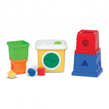 Melissa & Doug K's Kids Stacking Blocks Set With Sorting Shapes