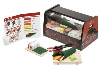 Melissa & Doug Roll, Wrap & Slice Sushi Counter Set - 46 Piece