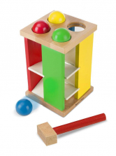 Melissa & Doug Pound and Roll Wooden Tower Wooden Classic Toy