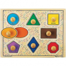 Melissa & Doug Large Shapes Jumbo Knob Wooden Puzzle (8 pieces)