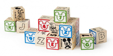 Melissa & Doug Disney Baby Classics My First Wooden Block Set - ABCs and 123s With 50 Solid-Wood Blocks