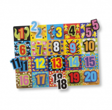 Melissa & Doug Jumbo Numbers Chunky Wooden Puzzle - 20-piece