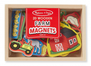 Melissa & Doug 20 Wooden Farm Magnets in a Box