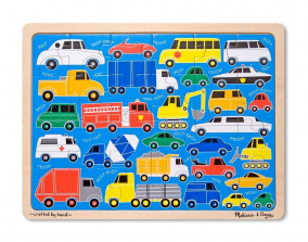 Melissa & Doug Beep Beep Wooden Jigsaw Puzzle - 24-Pieces