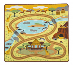 Melissa & Doug Round the Savanna Safari Play Rug