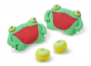 Melissa & Doug Sunny Patch Skippy Frog Toss and Grip Action Game - 2 Mitts, 2 Soft Balls