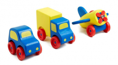 Melissa & Doug Deluxe First Play Wooden Vehicles Set