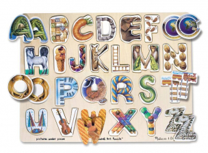 Melissa & Doug Alphabet Art Wooden Puzzle (26 pieces)