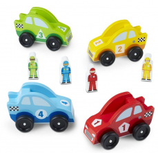 Melissa & Doug Race Car Wooden Vehicle Set