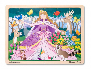 Melissa & Doug Woodland Fairy Princess Wooden Jigsaw Puzzle With Storage Tray (24 pcs)