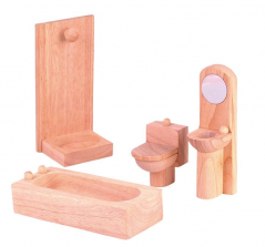 PlanToys Dollhouse Bathroom Set - Classic