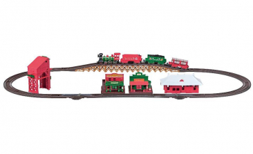 LEC USA Norman Rockwell Christmas Steam Locomotive American 4-4-0 Battery Operated Train Set