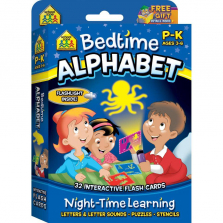 School Zone Bedtime Alphabet Night-Time Learning Interactive Flash Cards