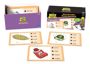 Educational Insights Hot Dots: Phonics Flash Cards Word Families - Set 5