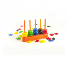 Miniland Educational Abacolor Shapes Stacking Toy - 50 Piece