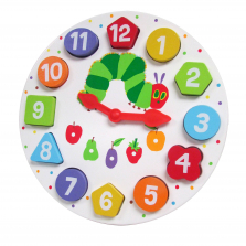 Eric Carle The Very Hungry Caterpillar Magnetic Clock and Shape Sorter Wooden Toy