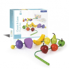 Guidecraft Count and Lace Fruit Activity Toy Set