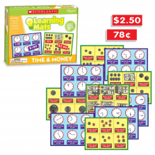 Learning Mats Time and Money Mats Set