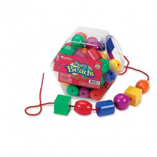 Learning Resources Plastic Lacing Beads - Set of 48