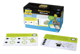 Educational Insights Hot Dots Elapsed Time Math Cards Set