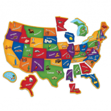 Learning Resources Magnetic U.S. Map Puzzle - 45-Piece